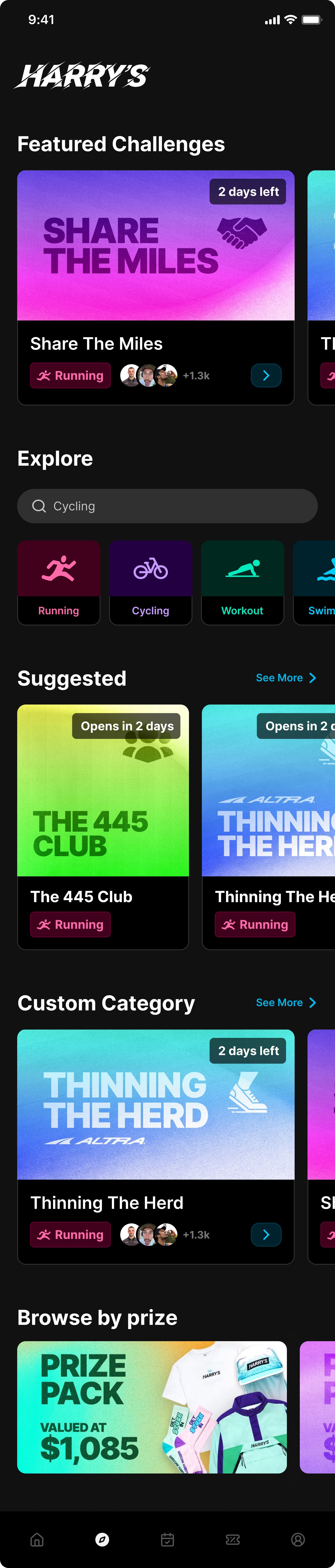 Explore tab