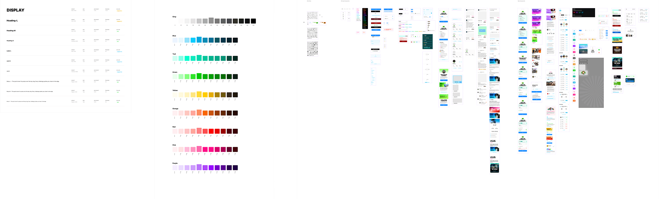 Hardcore Harry's design system, zoomed out