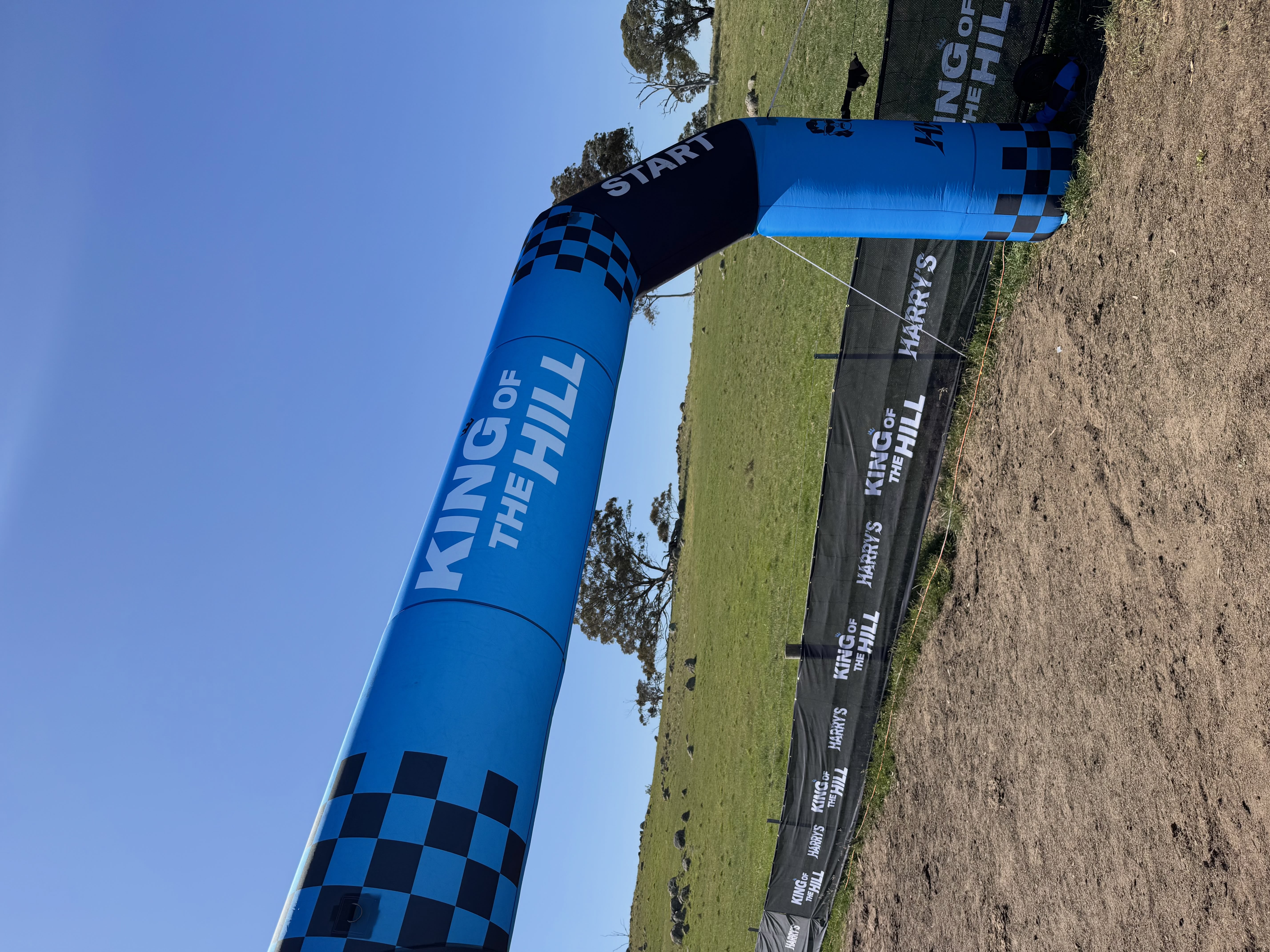 Race start line banner