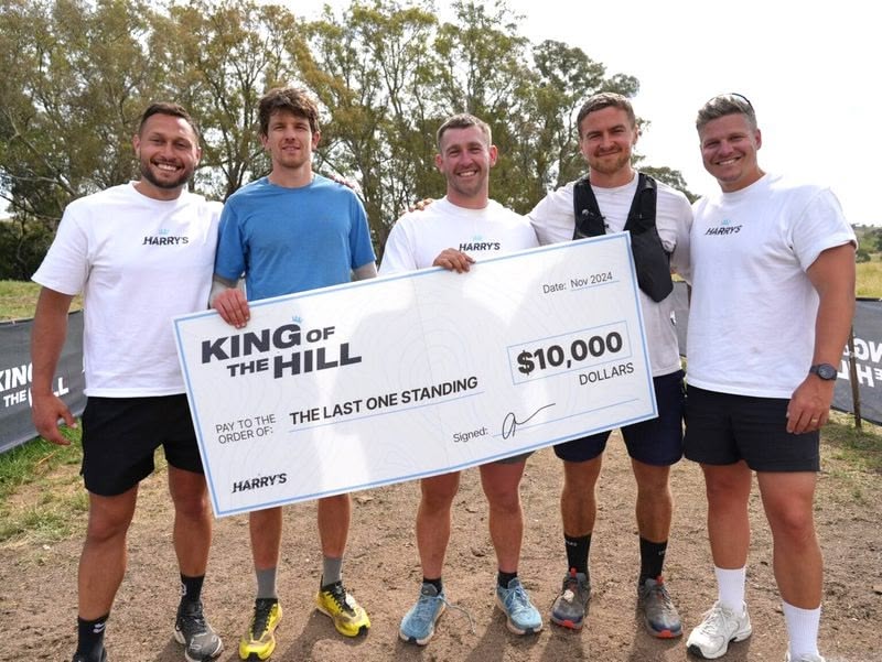 Winners standing with the crew
